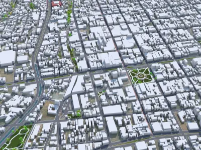 Campo Grande State of Mato Grosso do Sul Brazil 25km Low-poly 3D model