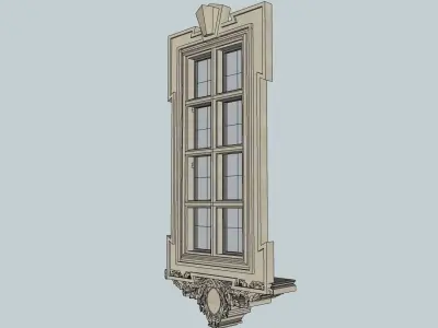 Classical window 3d sketchup model 3D model