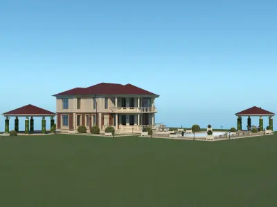 Villa for family 4 3D model