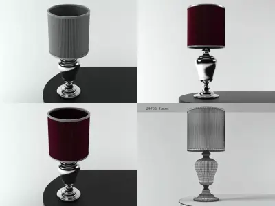 Kaipo four different lamps on table 3D model