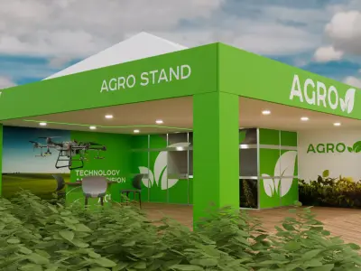 Agricultural Exhibition Stand - Maya File V-Ray 3D model