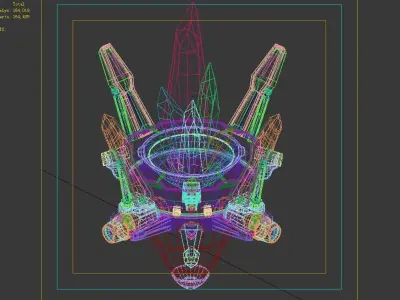 Suspension-energy generator 02 3D model