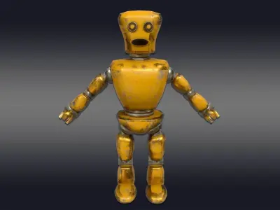 Cartoon Robot - Robotic - Robots set  3D model