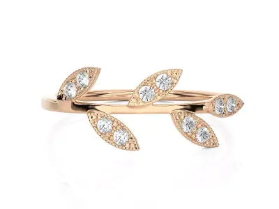 Light Minimalist Diamond Ring 3D print model