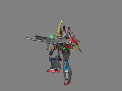 Attacker Gundam 17 A 3D model