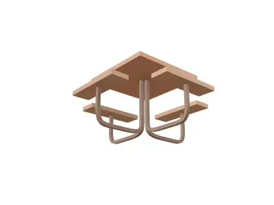 Park Table v1 001 Low-poly 3D model