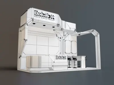 exhibition stand 18 sqm 3D model