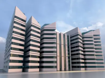 Modern Building Concept V301 3D model