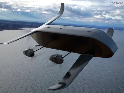  Long Range Transport UAV with VTOL Black 