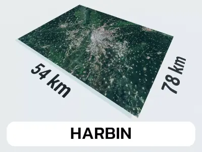 Harbin China City Landscape 3D Model 3D model