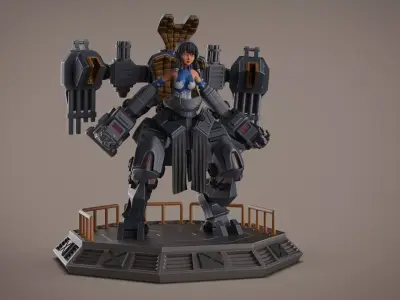 Mech Girl 3D print model