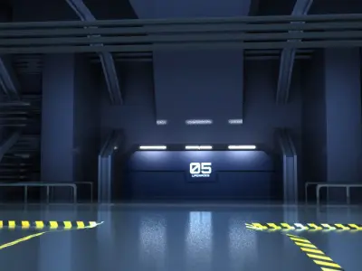 spaceship space station futuristic t sci-fi fantasy  3D model