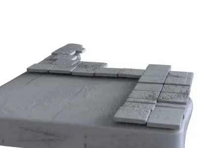 Road Cracked 3D model