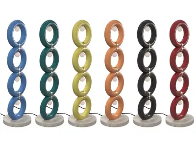 Memphis floor lamp 4 - pop premium 3d model 3D model