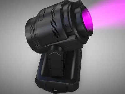 Spotlight moving light Low-poly 3D model