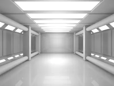 Sci Fi Room Low-poly 3D model