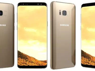 Samsung Galaxy S8 Maple Gold 3D model