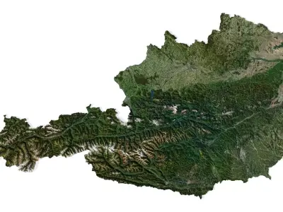 Austria Terrain 3D Map 3D model