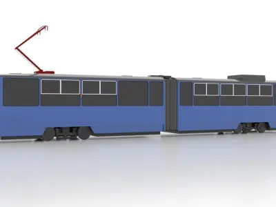 Tatra KT4YU Low Low-poly 3D model