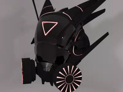Scifi cyberpunk mask 3D model