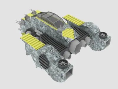 Jupiter - E Spaceship Low-poly 3D model