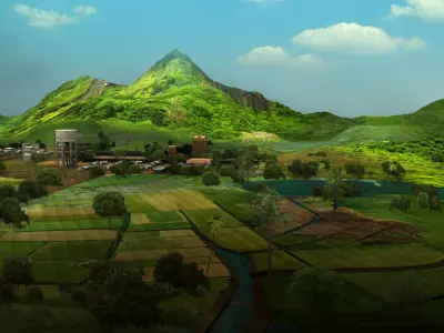 village india 3d model 3D model