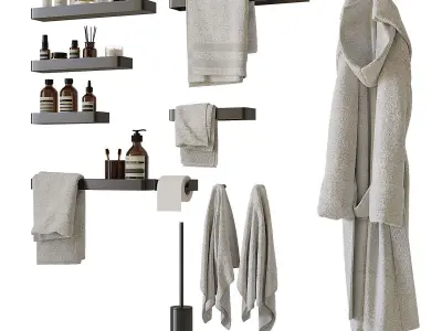 Decorative bathroom set 10 3D model