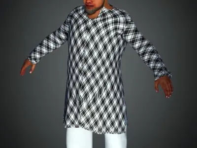 Asian Village Master  rigged 3D model 3D model