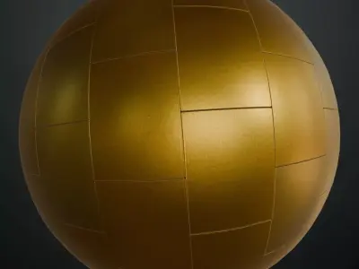 Powered Metal Golden Design PBR Seamless Texture