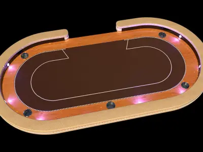 poker table 3D model