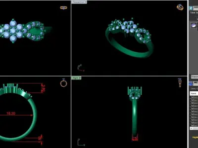Light Weight  Ring 012 3D print model