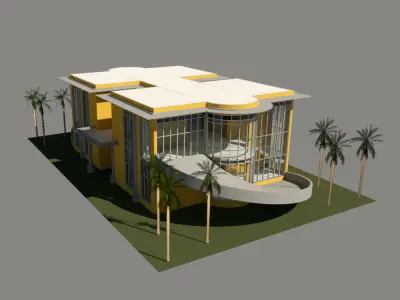 revit 2017 building  Free 3D model