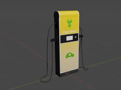 electric charge point Free 3D model