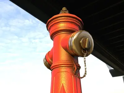 Fire Hydrant VAG NOVA 1885 - Low-Poly Version Low-poly 3D model