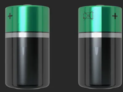LR20 Battery 3D model