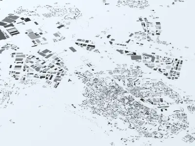 Turin Streets and Buildings 3D model