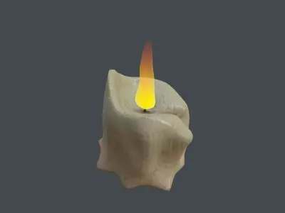 PROP-001 Candle Free low-poly 3D model