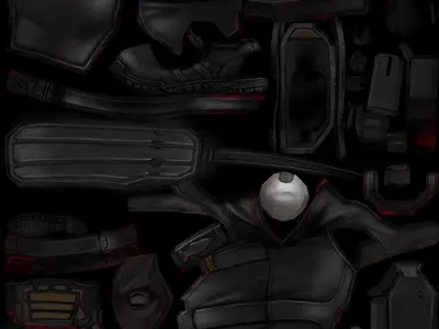 Deadpool 3D Model in Blender 3D model