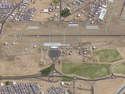 Tabuk - Prince Sultan Bin Abdulaziz Airport - TUU Low-poly 3D model