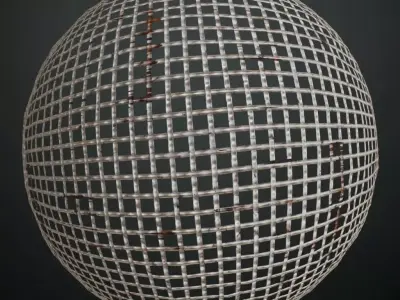Large Square Metal Perforated PBR Seamless Texture