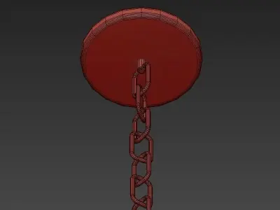 Diamonte Etched 3 Light Pendant 3D model