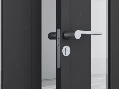 Aluminium door 244 3D model
