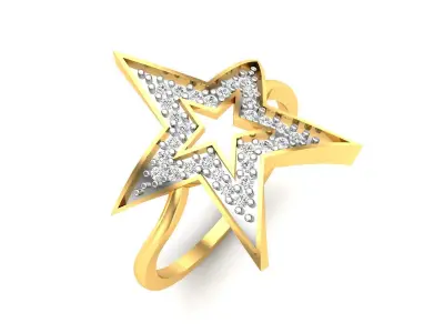 Diamond Ring For Women 3d Print Model 3D print model 61