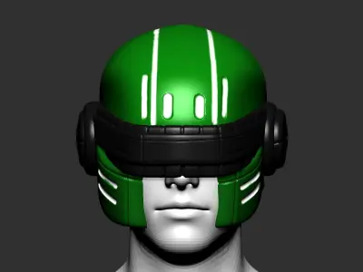 helmet high poly sculpt 3d printable  3D model 105