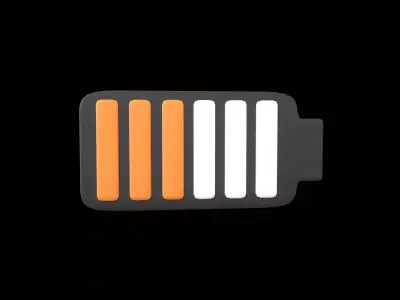 Battery Symbol v3 005 Low-poly 3D model