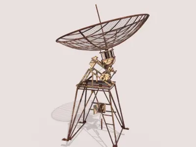 Old Satellite Antenna 3D model