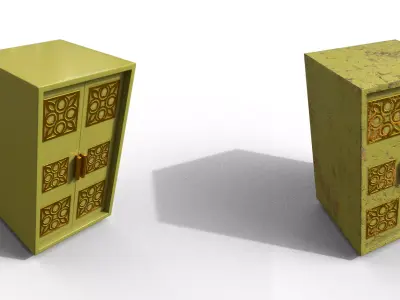 Pack 2 Modern Furniture 3D Model Low-poly 3D model