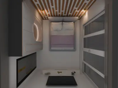 Bedroom interior design  Free 3D model