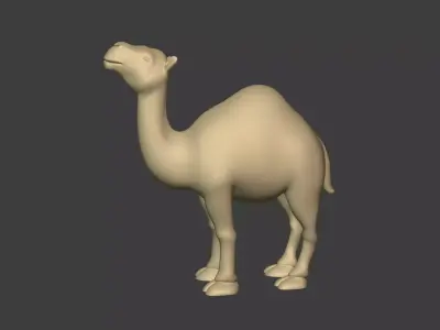 Camel Figurine - Statue Low-poly 3D model