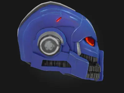 Ultramarine Helmet Sci-Fi Space Armor Headgear 3D model